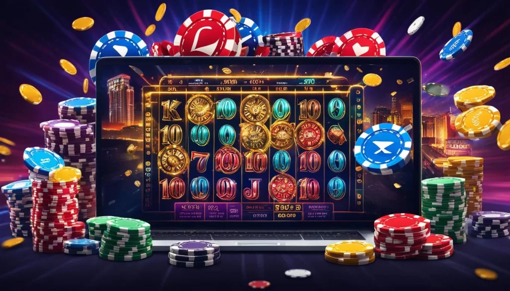 Hình ảnh minh họa chiến lược chơi game hiệu quả trên nền tảng helo888 nhà cái, với các biểu tượng trò chơi và đồ họa phân tích chiến thuật, sử dụng màu đỏ và vàng.